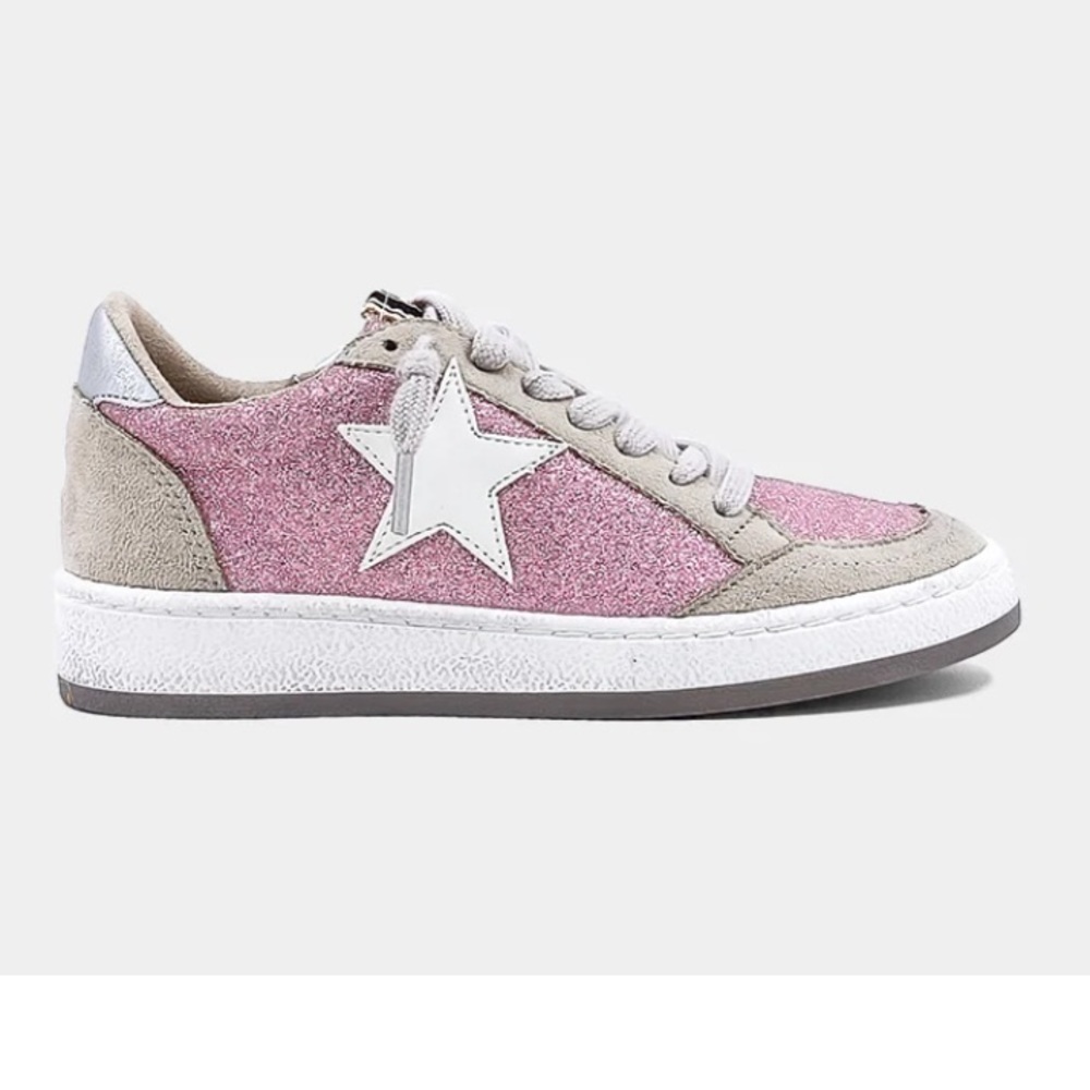 Paz Kids Stylish Pink Glitter Sneakers